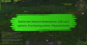 Battle.Net Balance Redemption: Gift card options, Purchasing online, Physical stores