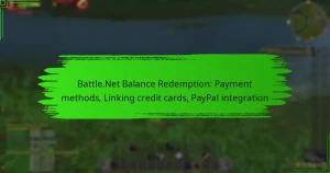 Battle.Net Balance Redemption: Payment methods, Linking credit cards, PayPal integration