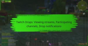 Twitch Drops: Viewing streams, Participating channels, Drop notifications
