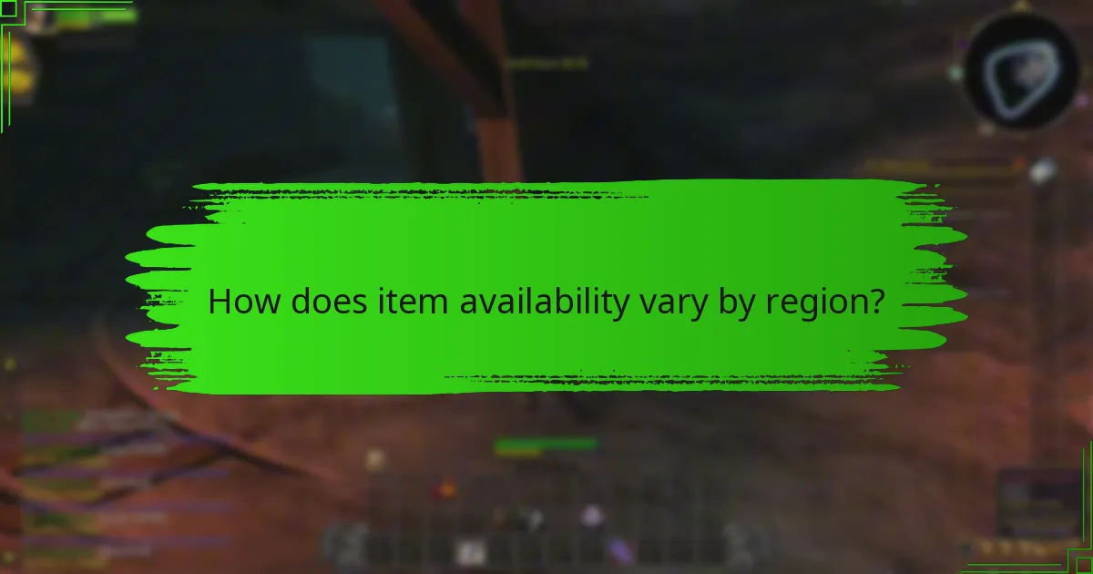 How does item availability vary by region?